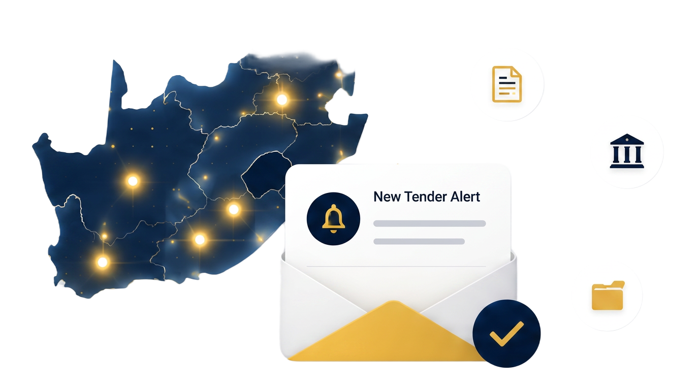 Tender alert notification illustration